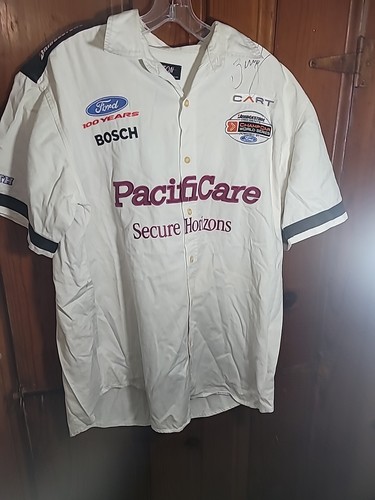 Newman Haas Indycar Team Shirt L Pacific Care Signed Bruno Janquira Champcar   - Picture 1 of 9