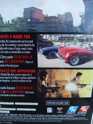 Mafia II Platinum Hits Microsoft Xbox 360 2011 CIB Complete w/Map Excellent - Picture 8 of 13