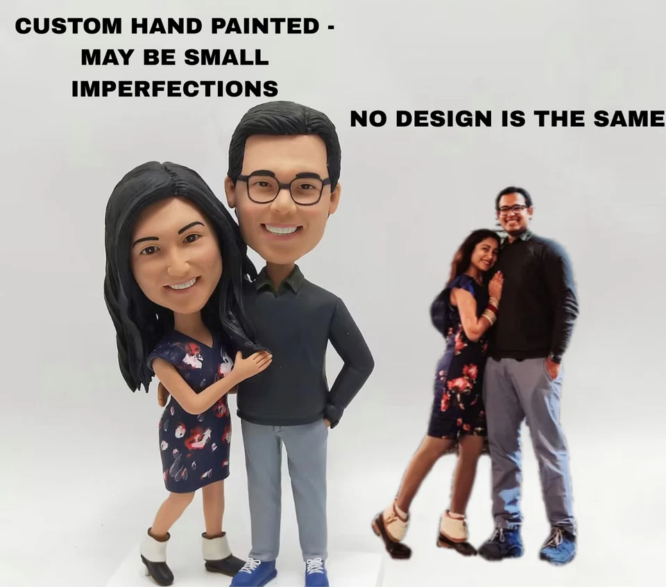 Figura Bobblehead Personalizada Modelo Escritorio Personalizado 5" Regalo Navidad Compañero de Trabajo Foto 2 de 4