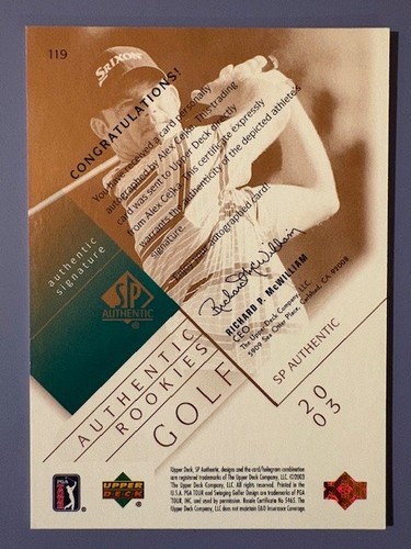 2003 Alex Cejka UD SP Authentic Rookies Auto - 1791/1999 - Picture 2 of 2