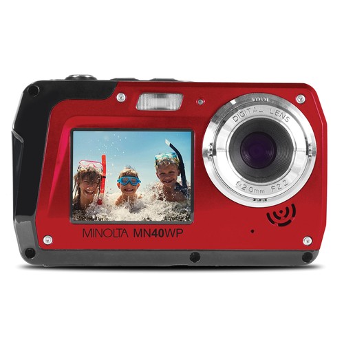 48.0-Megapixel Waterproof Digital Camera Red ELBMN40WPR - Picture 3 of 6