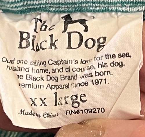 The Black Dog 1/4 Zip Sweatshirt Sz XXL Martha’s Vineyard Sea Green READ - Picture 9 of 11