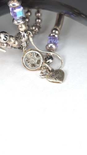 Reloj Geneva SS vintage con correa de plata de ley .925 y pulsera con dije de cristal - Imagen 6 de 19