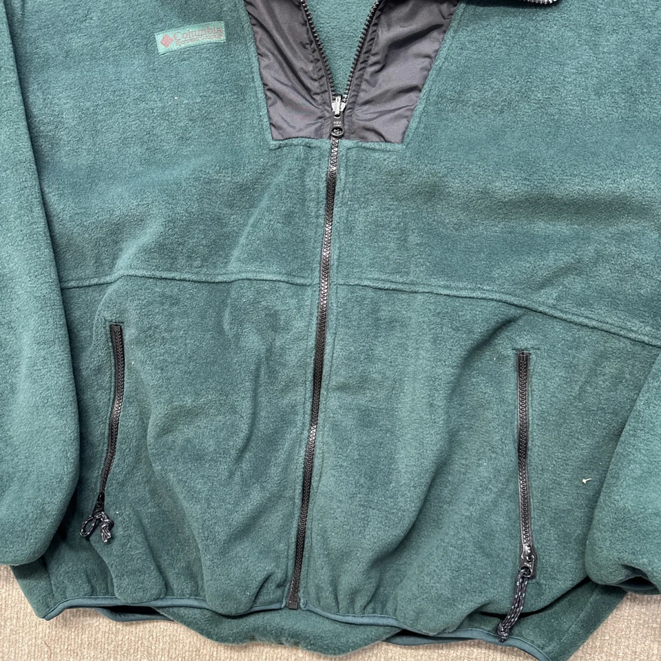 Vintage Columbia Fleece Size XL Aztec Full Zip 90s Outdoors Sweater NOS - Image 3 of 4