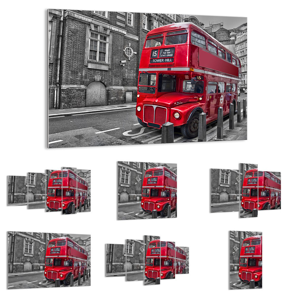 GLASS PRINTS Image Wall Art Bus monument London history 2673 UK GLASS PRINTS Image Wall Art Bus monument London history 2673 UK