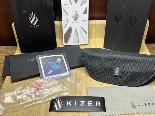 Kizer Cutlery Titanium Satin Curved Folding Pocket Knife - KI4510A2 - Picture 7 of 8