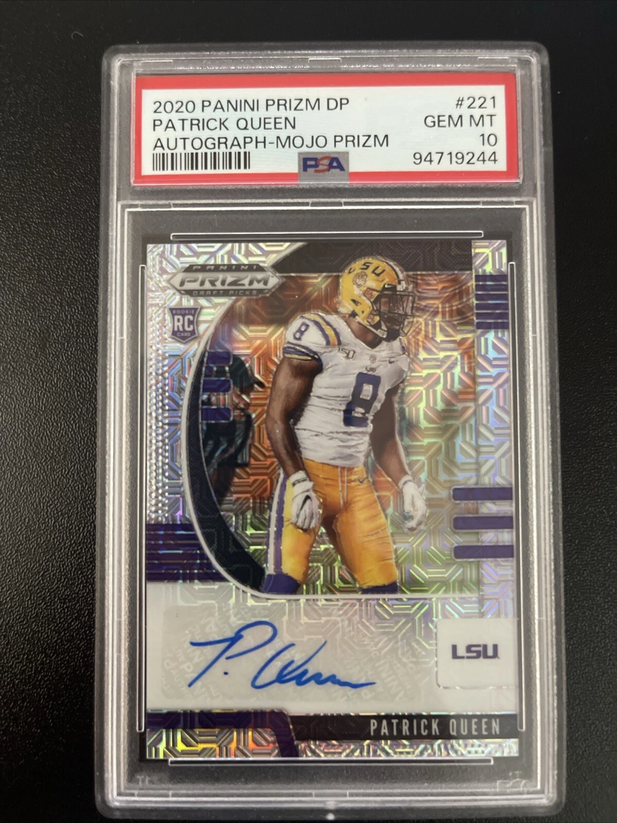 Patrick Queen Panini Prizm Draft Picks #221 Autograph-Mojo