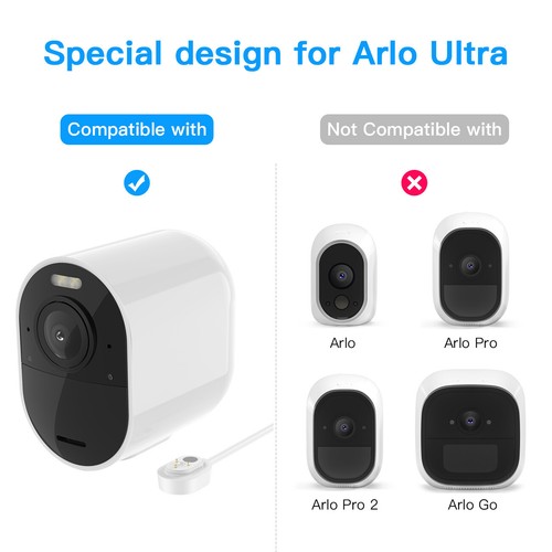 20 Fuß/6 m wetterfest Outdoor Ladekabel & UK Stecker für Arlo Ultra/Pro 3/Pro 4 - Bild 5 von 8