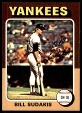 1975 Topps Bill Sudakis #291 New York Yankees