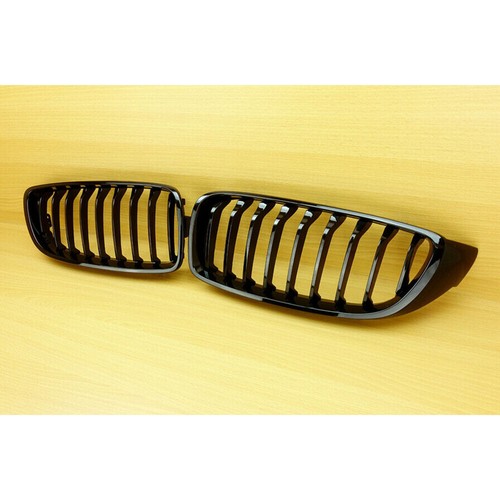 Glossy Black For BMW F32 Coupe F33 F36 F80 F82 M Look Front Kidney Grille Grill - Picture 3 of 8