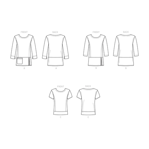 Maglia Misses' Simplicity CUCIRE PATTERN S9275 in 2 lunghezze 8-16 o 16-24 - Foto 7 di 8