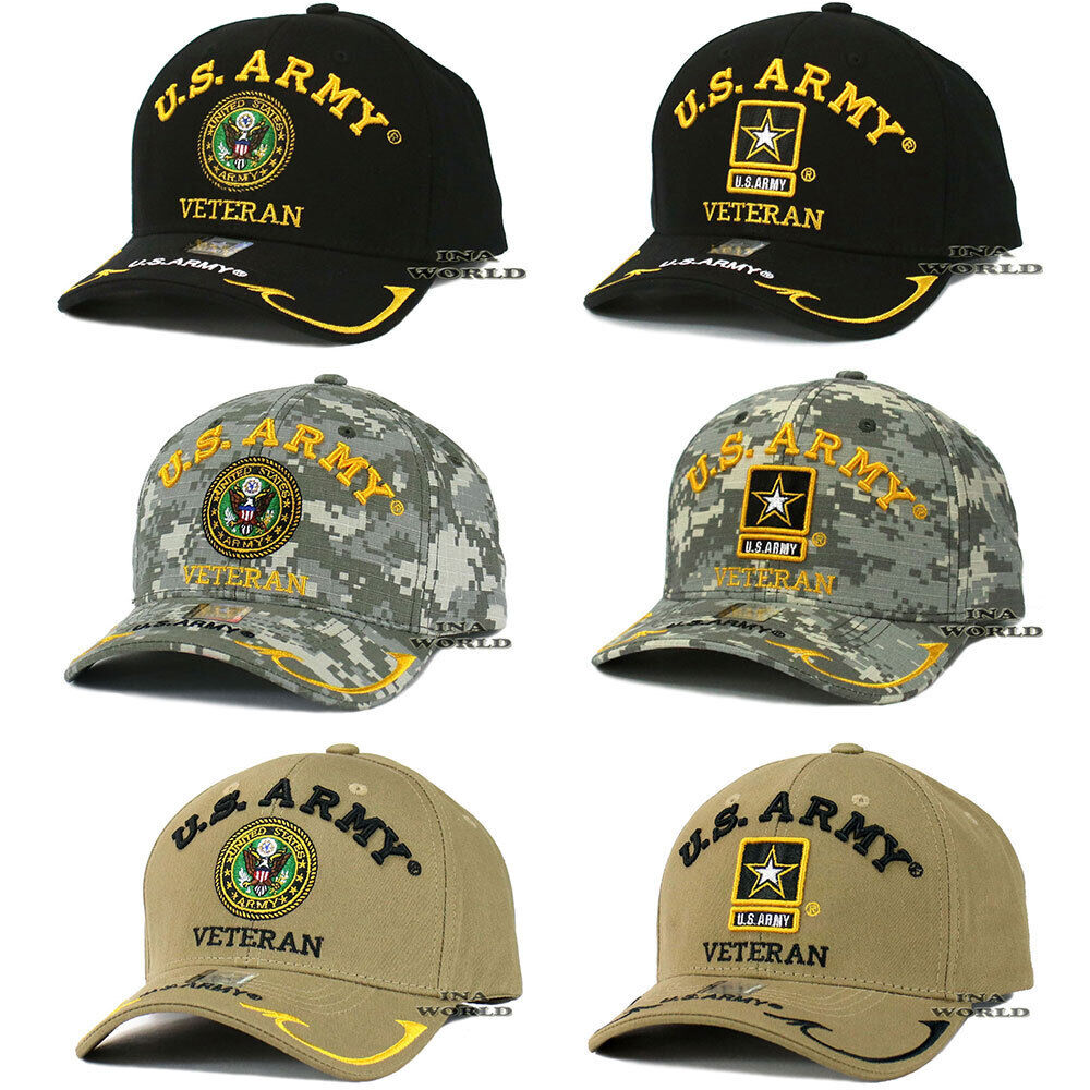Officially Licensed Camo US Army Baseball Hat Embroidered Military Veteran Cap Officially Licensed Camo US Army Baseball Hat Embroidered Military Veteran Cap