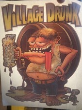 Village Drunk Monster Roach Vintage Iron On Transfer Rare