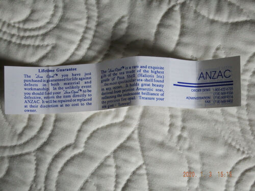 "Sea Opal" tie-chain from New Zealand - Picture 4 of 4