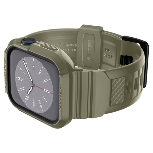 Apple Watch Series 7 6 5 4 SE 45/44mm Case Spigen[Rugged ArmorPro] Vintage Khaki - Picture 8 of 22