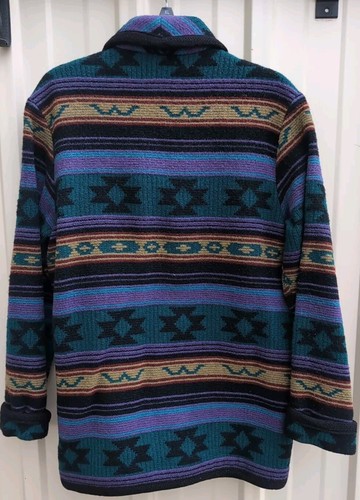 Vintage The Woolrich Woman Aztec Indian Blanket Jacket Size Medium USA - Bild 8 von 9