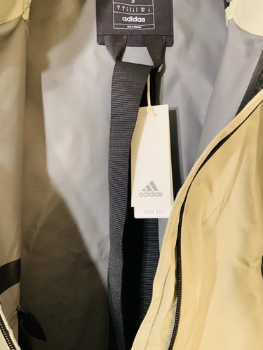 Adidas MYSHELTER RAIN.RDY Chaqueta con Capucha Plegada Guijarro Plateado IP5571 NUEVA CON ETIQUETAS Talla S $210 - Imagen 8 de 12