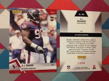 D J Reader #286 RC Texans / Bengals only 84 made Clemson 2018 Panini Instant AFC