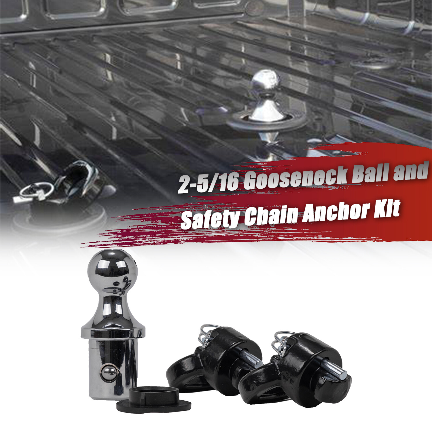 60618 Gooseneck Ball and Safety Chain Anchor Kit 25/16 For 1322 Dodge Ram 2500 eBay