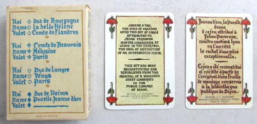 Jeu de 54 cartes à jouer Jeu de la Pucelle 15è siècle Jehan Personne / Dusserre - Imagen 2 de 8
