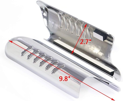 Chrome 2PCS Fork Lower Leg Deflectors Shield Guard Cover For Harley 2000-2013 - Picture 2 of 10