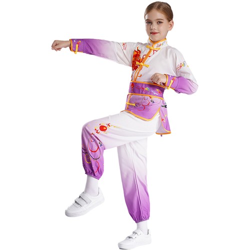 Unisex Kung Fu Long Sleeve Tops With Pants Tracksuits Uniform Clothing Tai Chi - Picture 60 of 89