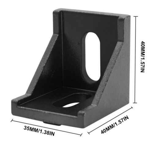 4pcs 4040 Aluminum Extrusion Corner Angle Bracket Gusset Hardware 40x40x35mm - Picture 2 of 6