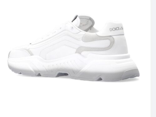 Dolce & Gabbana Men Size 42 US Low Top White Leather Sneakers Authentic - Picture 3 of 9