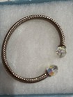 💎Touchstone Crystal Bracelet Cuff Aurore Boreale Rhodium 2 1/2” New Condition