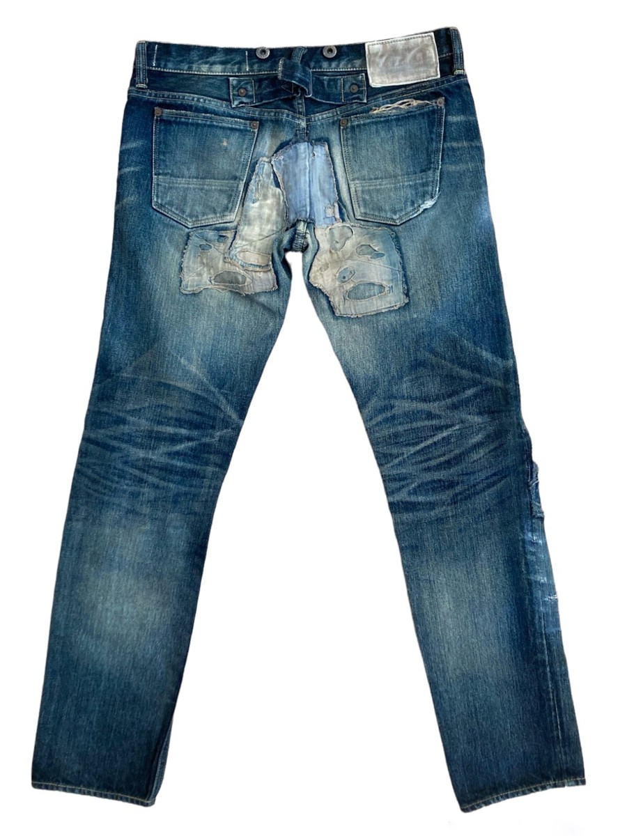 KAPITAL Patchwork Boro Denim Jeans | eBay