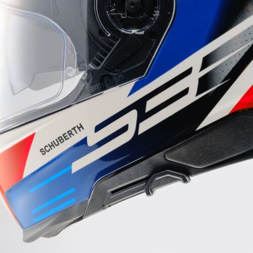 Schuberth Motorrad Helm S3 Storm Größe 61 (XL) Integralhelm weiß-blau-rot - Bild 5 von 8