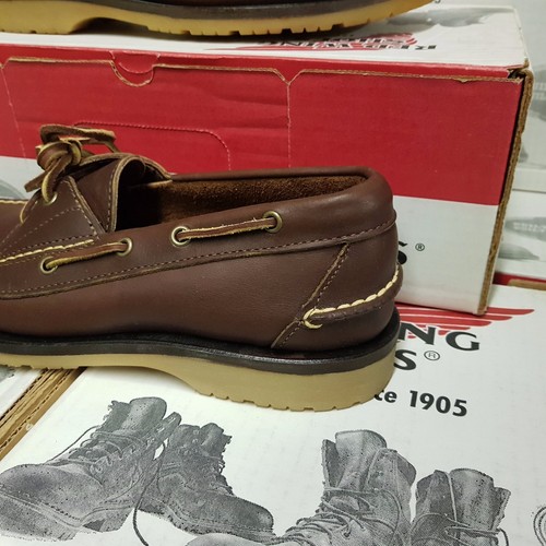 RED WING SHOES 9172 men's leather loafer boat UK 6,5 US 7,5 EUR 40 (NEUF) - Picture 3 of 9
