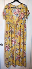 Womens Sheer Floral Duster Cardigan Size Small Beachy Boho Light Layer Cover Up