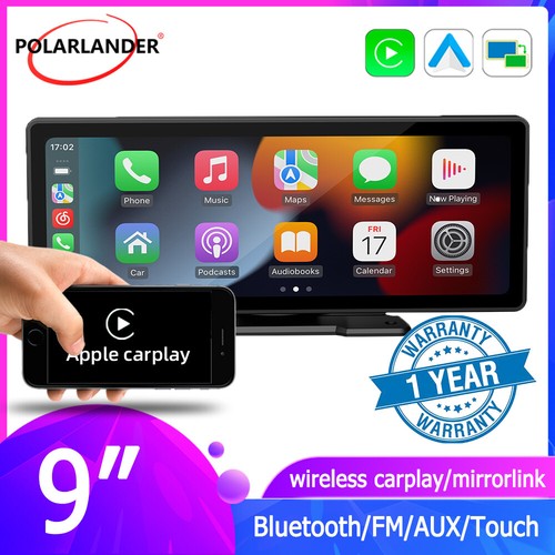 Kabellose Carplay AndroidAuto Autoradio 9" Bluetooth tragbare Touchscreen-Kamera