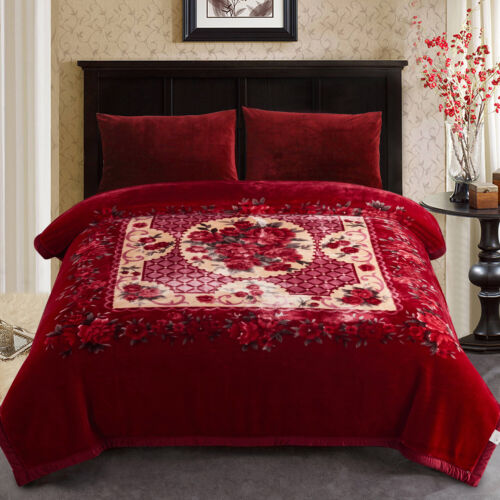 Embossed Luxury Mink Blanket Korean Fleece Plush Bed Blankets Quilt 85x95'' 9LBs - Picture 4 of 91