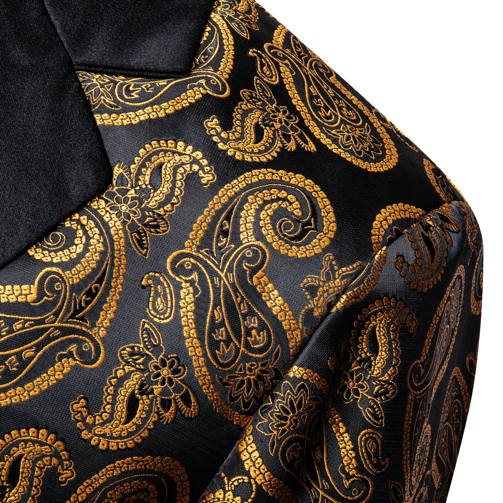 Barry Wang Mens Waistcoat Silk Jacquard Men's Suit Wedding 1 Piece Blazer Coat - Picture 7 of 208