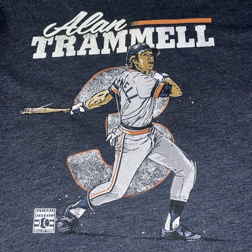 T-shirt media Detroit Tigers giocatore vintage Alan Trammell baseball regalo MLB divertente - Foto 2 di 11