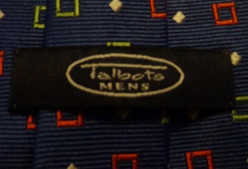 Talbots New Mens Tie Multicolored 100% Silk - Picture 3 of 4