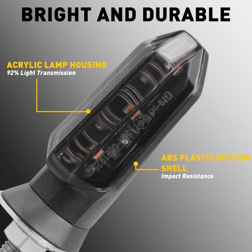 2X Universal Motorcycle Indicators Bike LED Bulb Blinkers Turn 12V Signal 6LED - Picture 8 of 10