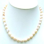 Necklace for Women Jewelry 17" Chokers 7-9mm Baroque Natural Fw Pink Pearl