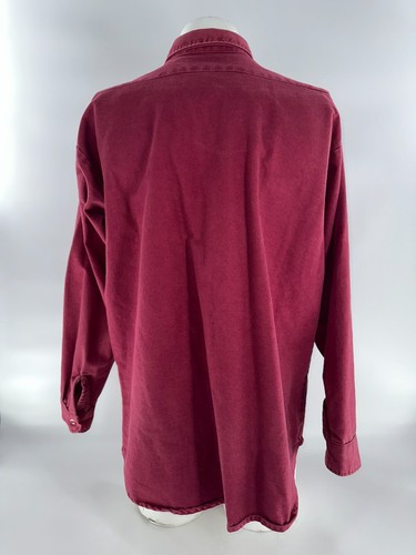 Browning Button-Up Shirt Men XL Maroon 100% Cotton Long Sleeve YGI K4-100 - Picture 5 of 14