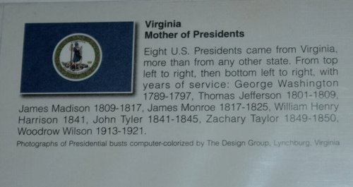 VINTAGE, 3 x VIRGINIA POSTKARTEN: (Jefferson, VA und amerikanische Präsidenten) Neu - Bild 4 von 5