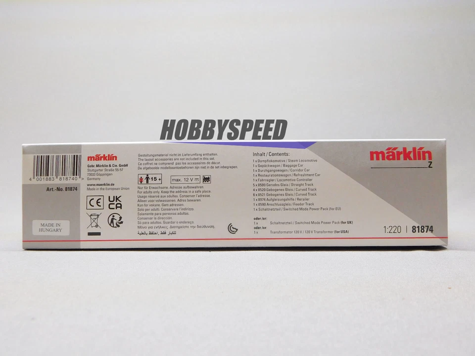 MARKLIN Z SCALE "SPUR Z" MINI ELECTRIC TRAIN SET "MUSEUM TRAIN" MRK81874 NEW - Image 3 of 4