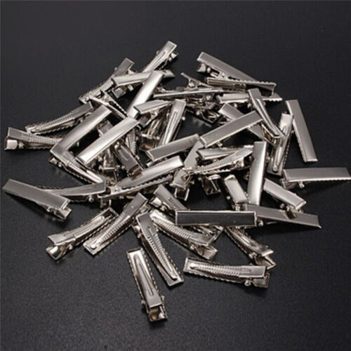 50PCS Hair Clips Fashion Metal Silver Prong Flat Clips Alligator Metal Hair ATAT - Picture 11 of 16
