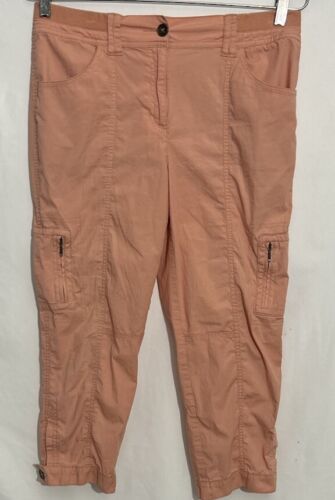 Chico’s Womens Capri Pants Peach Zip Pocket Cotton/Spandex Size 0.5 Sz 6-8