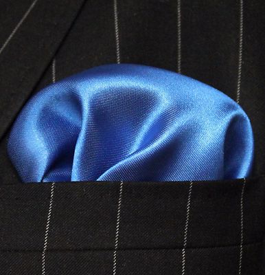 Hankie Pocket Square Cotton Handkerchief Dk Brown with Blue CH211