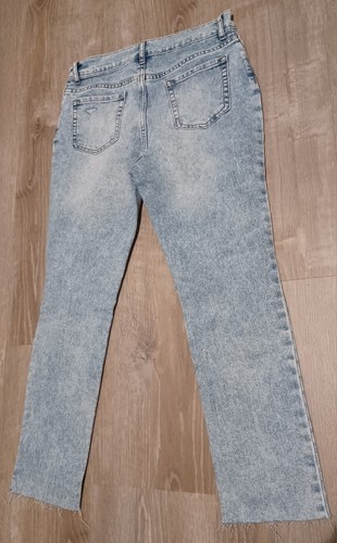 NWT Sugar & Jade Girls Delancey Wash Skinny Jeans Blue Distressed Raw Hem Sz 14 - Picture 2 of 11