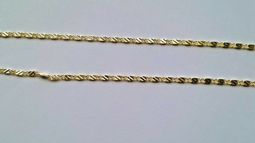 Maravilloso Cadena Nuevo Chapado Oro 18 Quilates Con Sello 18KGF Deleite De Ojos - Imagen 4 de 10