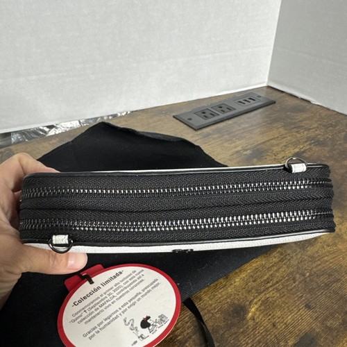 CLOE Mafalda Double zipper crossbody wallet NWT Mexico White - Picture 3 of 16