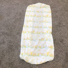 Vintage Sweet Dreams Pastel Animal Fitted Crib Sheet White Yellow Stars Striped